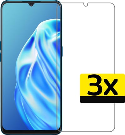 Screenprotector - Geschikt voor OPPO A91 - 3 Stuks - Extra Sterk - Beschermglas - Gehard Glas - Tempered Glass - Screen Protector