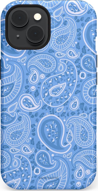 Casetastic Hoesje Geschikt voor Apple iPhone 15 Magsafe - Stijlvolle Beschermende Duo-layer Case - Paisley verleiding