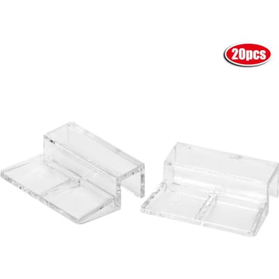 20 Stuks Glazen Deksel Acryl Clip Houder Steun Klem Accessoire voor Aquarium Vissenkom 12mm white