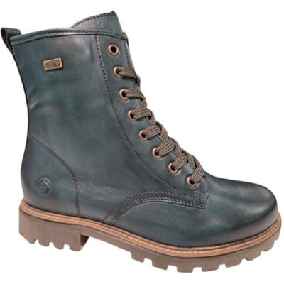 Remonte Groene Leren Veterboots Dames - Groen - 37