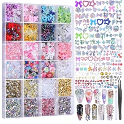 Complete nagelkunst set met 4000+ decoraties en gereedschap voor creatieve ontwerpen