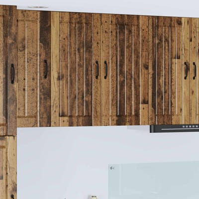 vidaXL - Wandkast - LUCCA - Oud - hout - 80 - x - 31 - x - 80 - cm - Bewerkt - hout
