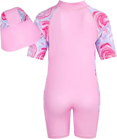 Meisjes Eendelig Zwemoutfit met Lange Mouwen en Anti-UV Bescherming, Mermaids Print voor Kinderen van 4-9 Jaar, Ideaal voor Zwemmen en Zomerplezier