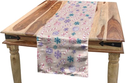 New Bed Kerstmis Kerstmis in pasteltinten kunst Accent Rechthoekige Tafelrunner, 40cm x 180cm