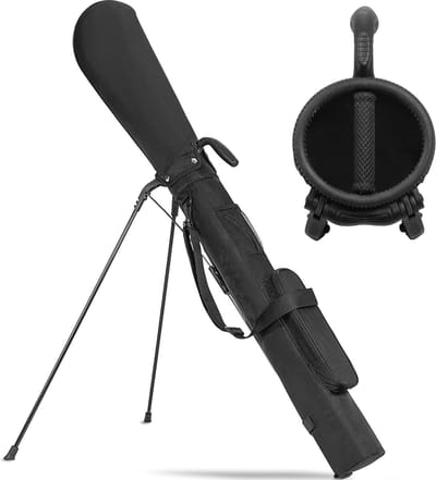 Lichte en draagbare golf tas van 120 cm met verstelbare schouderbanden, 2 opbergvakken en ideaal voor golftraining en executive courses