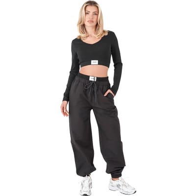 Nylon joggingsbroek met dubbele band voor dames Sixth June