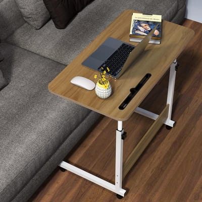 Dailygoods Bijzettafel met wielen-Kinderentafel-In hoogte verstelbaar-Mobiel in hoogte verstelbaar-Computerbureau-Verste
