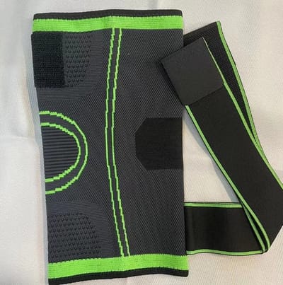 Go Go Gadget - Kniebrace - Knieband - Fitness - Sporten - 1 stuk - Maat L - Groen/ Zwart