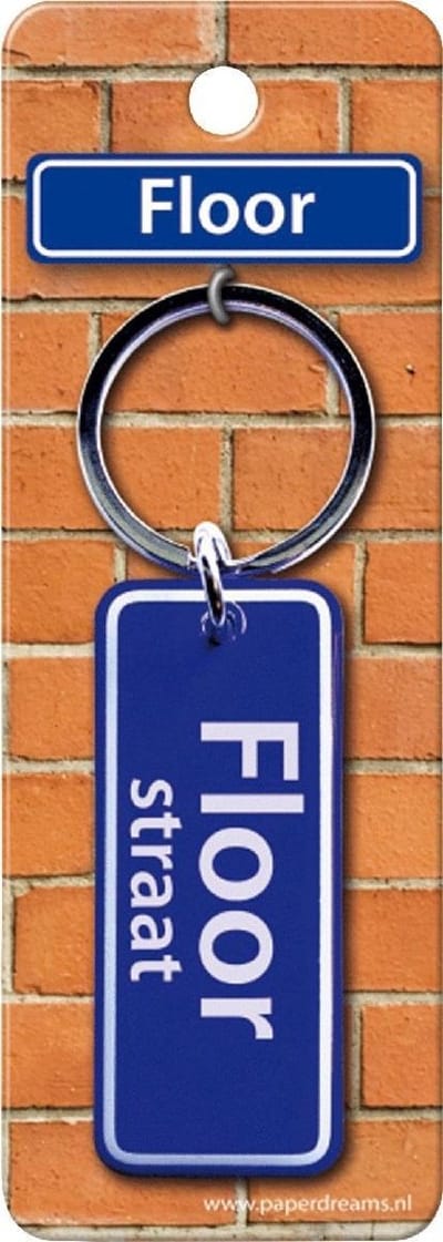 Paper Dreams Sleutelhanger Straatnaam Floor 9 Cm Staal Blauw
