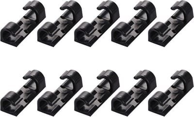 20 Stuks Kabel Clips | Kabel Houder | Zelfklevend | Kabelbinder | Zwart |