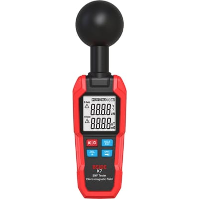 BSIDE Multifunctionele elektrische veld magnetische velddetector K7 draagbare elektromagnetische rood zwarte kleur