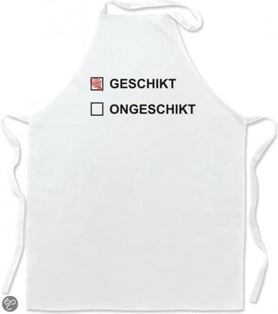 Mijncadeautje Keukenschort Geschikt Ongeschikt