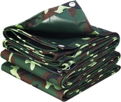 Camouflage Zeil - Waterdicht Dekzeil - Bescherming Buiten - Verdikt Canvas - 1.5 x 2 Meter - Groen