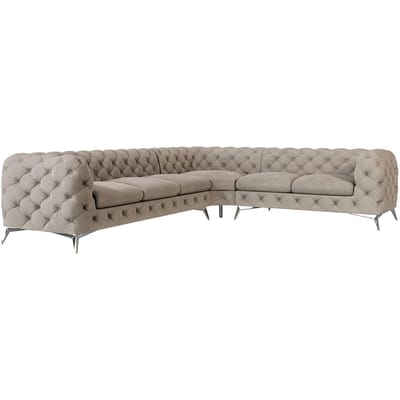 5-zitshoekbank Nora rechts velvet | Ropez