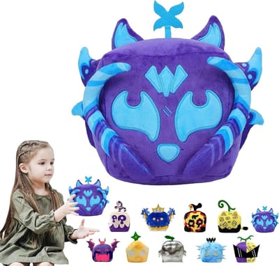 Zachte Cartoon Vos Pluche Speelgoed voor Kinderen - Blox Fruits Pluche Figuren als Cadeau voor Fans van Blox Fruits en Anime