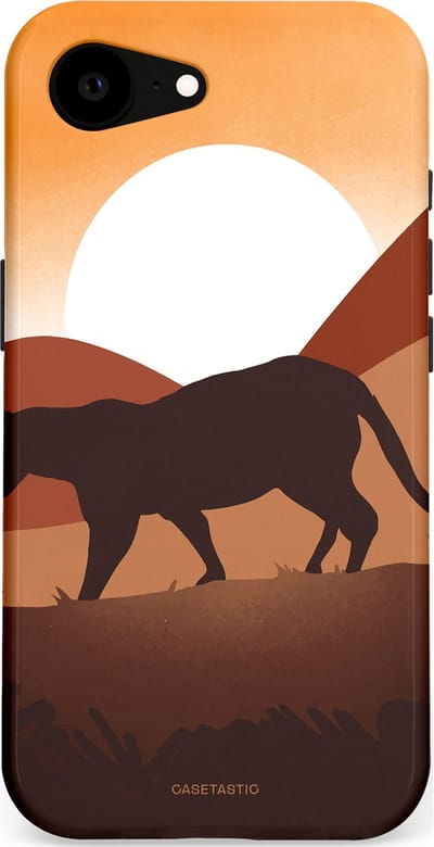 Casetastic Hoesje Geschikt voor Apple iPhone 16e Magsafe - Stijlvolle Beschermende Duo-layer Case - Zonsondergang Safari