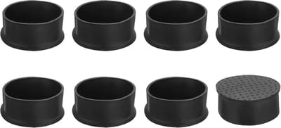8 stuks Beschermdoppen Rond voor Stoelpoten 76 mm Zwart PVC Antislip