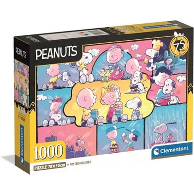 Clementoni - Puzzel - 1000 Stukjes - Peanuts Thema - Compact Box