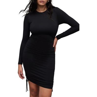 AllSaints Bethan Ls Dress Black Size: 38 | Mini Dresses Outlet | Dames | Zwart