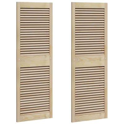 vidaXL - Kastdeur - 2 - st - Naturel - 140,5 - x - 49,5 - cm - Massief - grenenhout