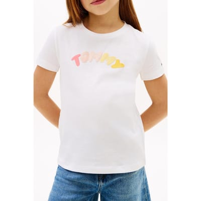 Tommy Hilfiger Girls Tommy Puff Print Tee White Größe: 14 | T-Shirts Outlet | kids | Weiß