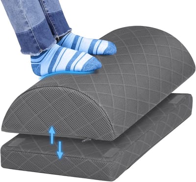 Voetsteun Grijs - Ergonomische Ondersteuning voor Comfortabel Zitten