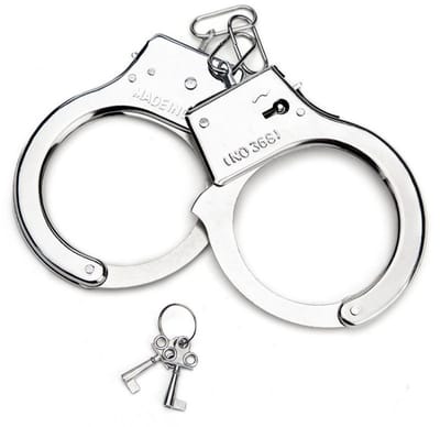 Jonyx - Handboeien - Polsboeien - Metaal - Verstelbaar - Met 2 sleutels - Zilver - 22 cm