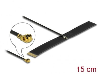 Delock LPWAN Antenna I-PEX Inc., MHF® I plug -0.38 dBi 1.13 15 cm FPC internal self-adhesive