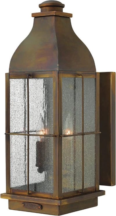 Hinkley LED Wand Buitenlamp Bingham | 3X E14 Max 60W | IP44 | Dimbaar | Sienna