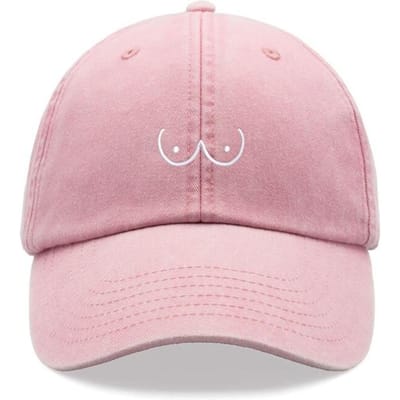 1 Stuks Boobs Cartoon Baseballpetten Voor Vrouwen, Vintage Gewassen Grappige Unisex Papa Hoed Laag Profiel Verstelbaar Voor Sport Zomer Vakantie gray