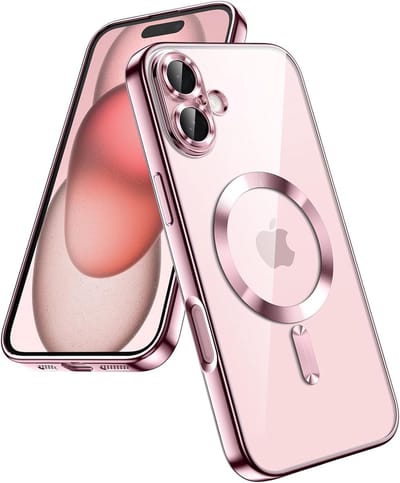 Casemania Hoesje Geschikt voor Apple iPhone 16 - Roze - Siliconen Back Cover - Geschikt voor MagSafe