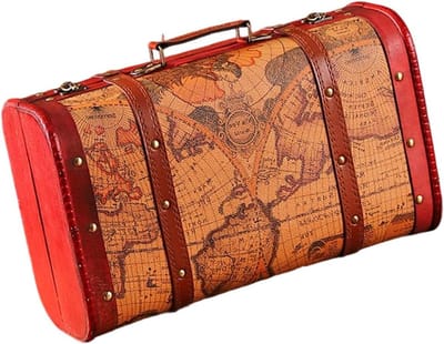 Houten Kist - Opbergdoos Decoratief - Stijlvol Opbergen - Handgemaakt Oosters Design - 38 cm Breed - Bruin