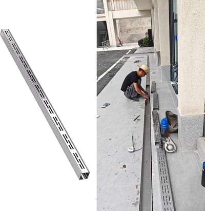 Afvoergoot RVS - Lineaire drainage - Wateroverlast voorkomen - Op maat te maken - W6cmxH4cm - Zilverkleurig