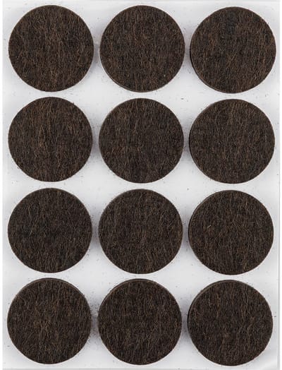 NEO TOOLS Serie - Zelfklevende Vilten Pads - Rond - Donkerbruin - 28mm