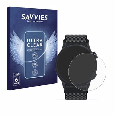 Savvies - Screenprotector voor Coros Pace 2 - Folie Beschermfolie transparant 6 Stuks