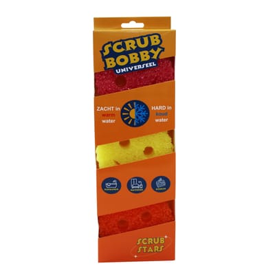 Bobby - Scrubspons - Universeel - 3 stuks
