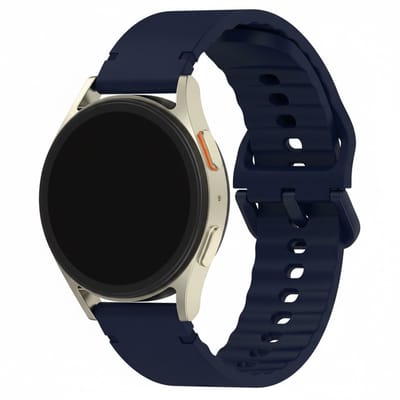 Siliconen bandje - geschikt voor Garmin Venu (2 Plus) / Venu SQ (2) / Vivomove (Style - Sport) / Vivoactive 3 / 5 / 6 / Forerunner 55 / 165 / 245 / 645 / 570 - 42mm - donkerblauw