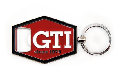 BRISA VW Collection – Volkswagen nyckelring, nyckelringstillbehör med ölöppnare i GTI-design (svart)