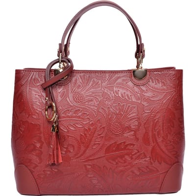 Anna Luchini Rood Rundleer Tas