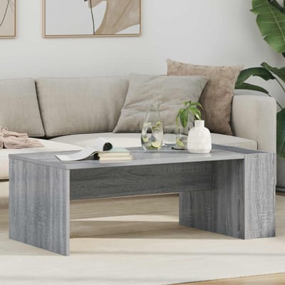 vidaXL - Salontafel - Grijs - Sonoma - 95 - x - 50 - x - 34 - cm - Bewerkt - hout