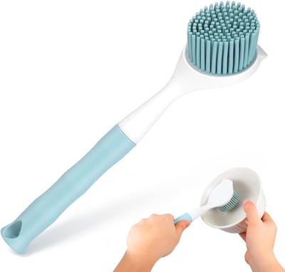 Siliconen Keukenborstel voor Afwassen - Effectieve Schuim Exfoliator en Panborstel voor Vaatwerk en Koken
