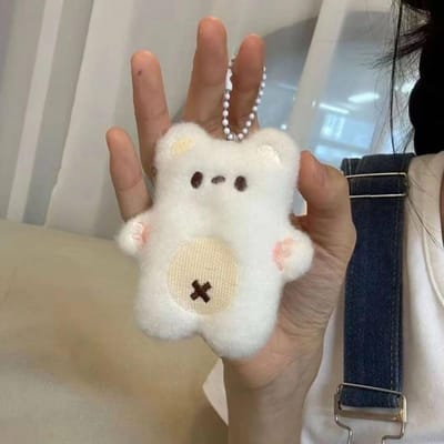 Koreaanse Stijl Kawaii Kleine Beer Pluche Speelgoed Cartoon Dier Hanger Sleutelhanger Schattige Zachte Gevulde Pop Voor Kinderen Kerstcadeau