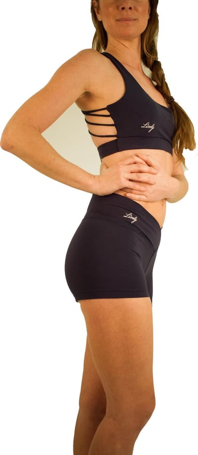 Sport broek-yoga broek-hardloop short-donker grijs-extra small