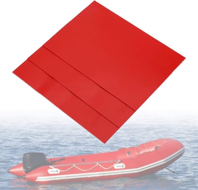 Inflatable Boat Repair Kit - PVC Waterproof Repair Patches Set - 3pcs Inflatable Raft Boat Canoe Kayak Patches (Red)