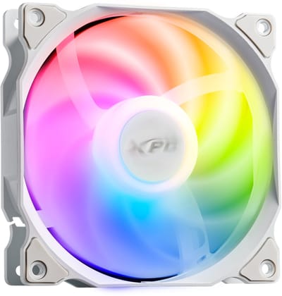 XPG VENTO R 120 ARGB PWM 3 Pack, White, Rifle Bearing, 120mm Fan, 4-Pin PWM, Speed: 300-1600 RPM, Max Air Flow: 65.33 CFM, Fan Noise: 24 dBA