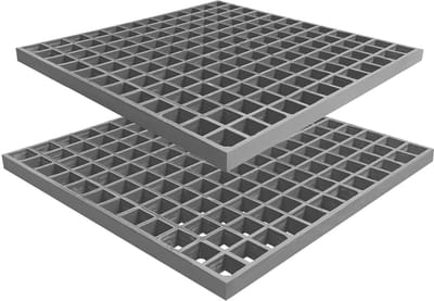 Glasvezelrooster 485 x 485 mm - Vochtbestendig Afvoerrooster voor Industrieparken - Set van 2