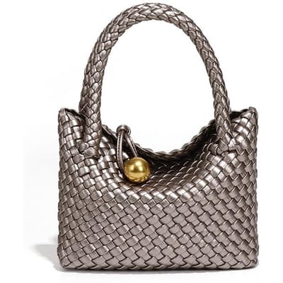 Zomer Macaron Handige Schouder Dames Tas, Handgeweven Tas, High-end Onderarm Tas, Modieuze Crossbody Tas gray