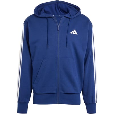 adidas Sportswear Essentials 3-Stripes French Terry Ritshoodie - Heren - Blauw