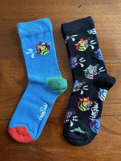 2 paar Happy Socks, kinderen van 4-6 jaar, meerkleurig.