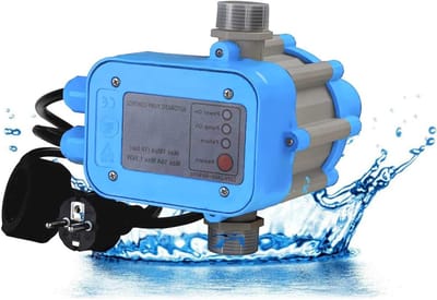 Elektronische Pompbesturing - Drukschakelaar Waterpomp - Automatische Waterdruk - IP65 Waterdicht - 4800 l/u - Blauw